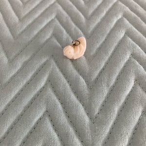 White coral dove charm